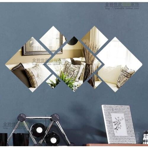 Stereo mirror wall Sticker large background wall enlarged space decorative mirror house decoration bathroom