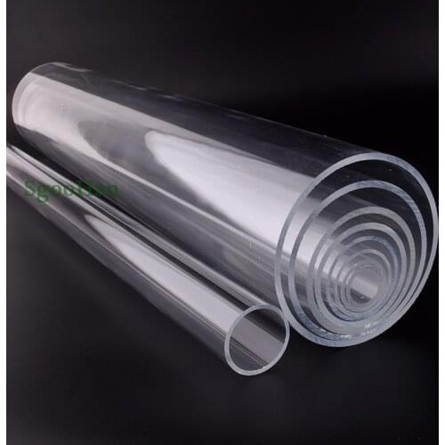 3pcs Length 32cm O.D 16~50mm Clear Plexiglass Acrylic Aquarium Fish Tank Tube Home DIY Filter Accessories Water Tank PMMA Pipe