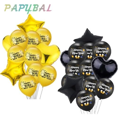 Happy New Year 2021 Decorations Wine Bottle Foil Balloons for Christmas Home Decor Air Globos New Year Eve Party Noel Navidad