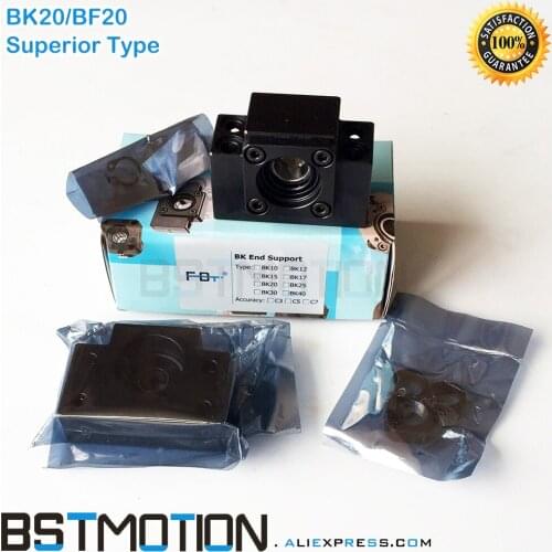 High Accuracy Ball screw End Support BK with P5 Angular Contact Bearing BK20 Fixed End Support BF20 Free End Support