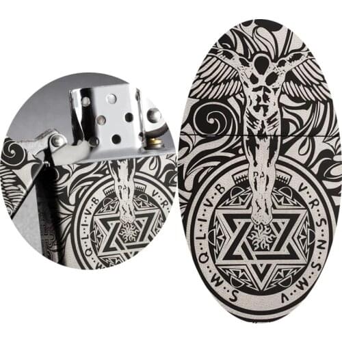 Lighter Windproof Retro Grinding Wheel Personality Guardian Angel Creative Gift For Boyfriend