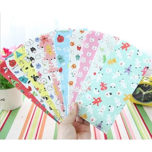 10pcs mixed kawaii cartoon animals envelope For Card Scrapbooking Gift Wedding Letter Invitations korean stationery papelaria