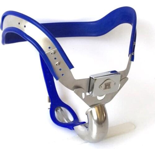 3 Color Outdoor Wear Stainless Steel Chastity Belt ball stretcher Bondage Cock Cage Penis Ring Bird Lock Sex Toy For Men