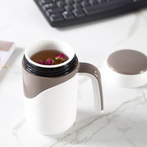 380ml Ceramics Liner Thermos Cup Office Insulation Coffee Mug Home Drinking Tea Water Bottle Vacuum Flask Tumbler for Men Gifts