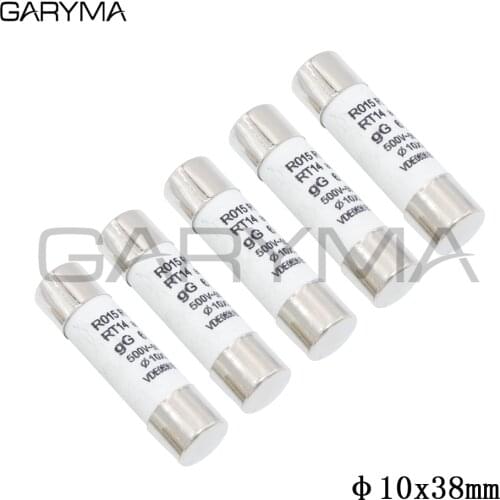 5pcs Ceramic Fast Blow Fuse 10x38mm 500V 0.5A 1A 2A 3A 4A 5A 8A 10A 16A 20A 25A 32A RO15 RT18 RT14