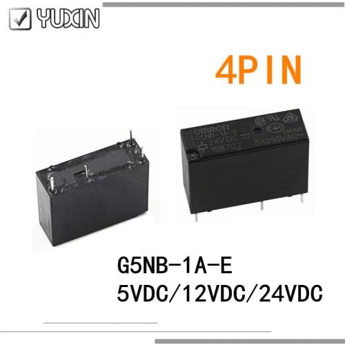 5PCS/LOT 100%Original&New Relay G5NB-1A-E G5NB-1A-E-5VDC G5NB-1A-E-12VDC G5NB-1A-E 24VDC G5NB 1A E 5V 12V 24V 4PIN
