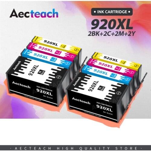 Aecteach 920 Compatible Ink Cartridge For HP 920XL For HP920 Officejet 6000 6500 6500A 7000 7500 7500A Printer With Chip