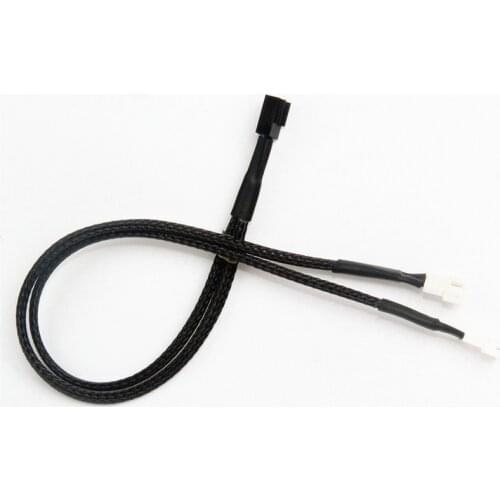 Angitu CPU 4-Pin PWM 3+1 Fan To Dual Graphics carte graphique 4pin GPU Fan Splitter Adapter Cable Black Sleeved