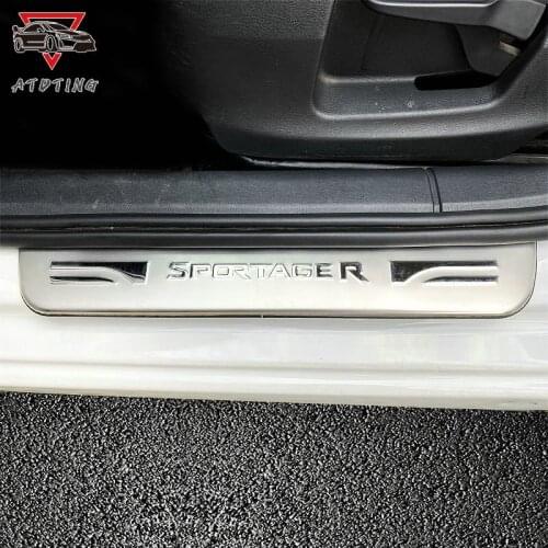 Car Styling For KIA Sportage Car Accessories Stainless Steel Door Sill Trim Scuff Paltes Protector Guard Car Stickers
