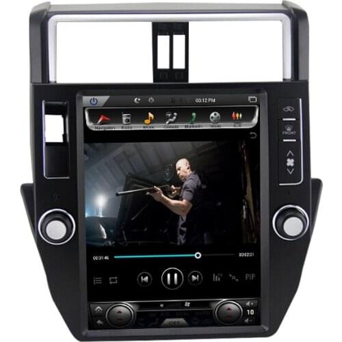 12.1 inch android 7.1 car dvd gps multimedia for Toyota Prado 2009 -2013 with AC Control/ BT/Wifi/ OBD/TV/Camera/ DVR