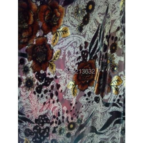 Grey orange mum hollow out cut double embroidery velvet fabrics velvet lace african fabric curtains embroidery velvet
