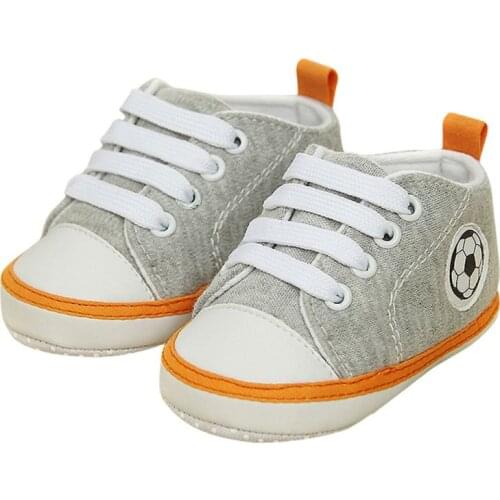 Unisex Kids Baby Soft Soled Crib Shoe Laces Up Sneakers Walking Prewalker 0-18 Month