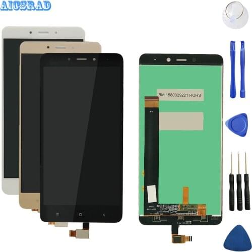For Xiaomi Redmi Note 4 MediaTek LCD Display Complete Touch Screen Panel Hong mi note4 Note 4 MTK LCD Digitizer Spare Parts