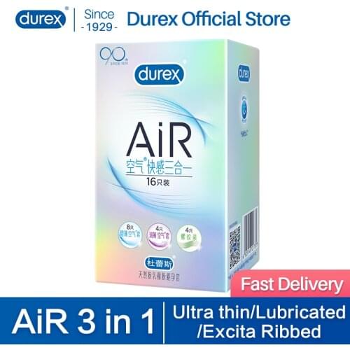 Durex AiR Invisible Ultra-thin Condom Natural Latex Rubber Penis Sleeve Adult Products for Men Sexual Toys Intimacy Goods