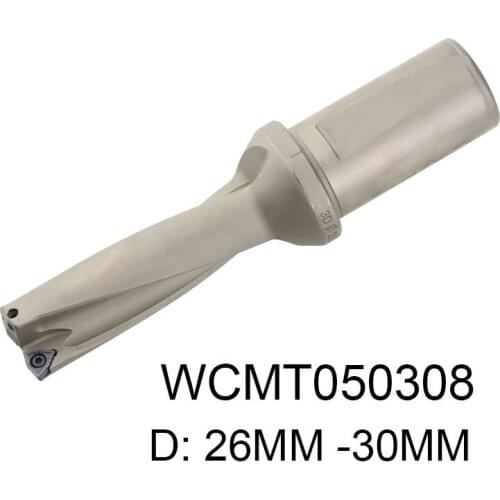 WC stype U drill Diamter 26mm-30mm CNC indexable U drill 2D/3D shank 32mm drill bits use WCMT050308 inserts lathe CNC mechine