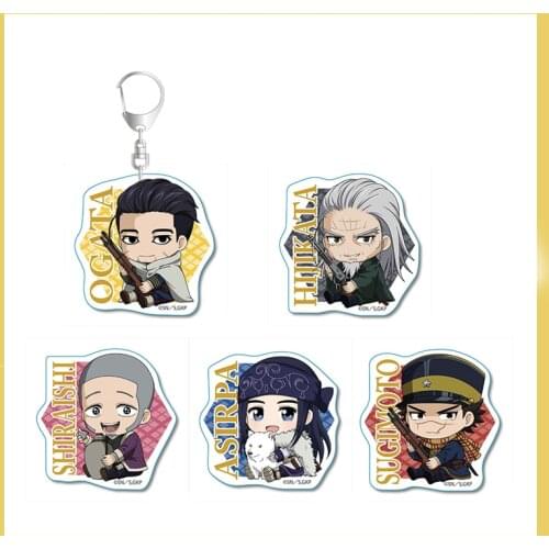Collection Toy Golden Kamuy NEW Anime Ogata Hyakunosuke Sugimoto Saichi Cartoon Acrylic Gifts Charm Keychians Pendant Holiday
