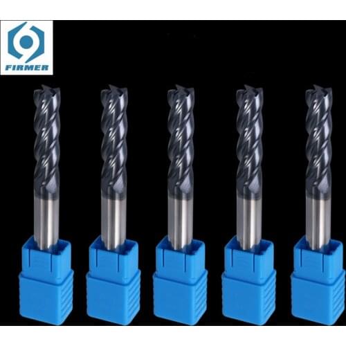 3PCS Cnc Fraise Endmill HRC55 4 Flute Carbide End Mill Metal Cutter 1mm 2mm 3mm 4mm 5mm 6mm Tungsten Steel Milling Cutter