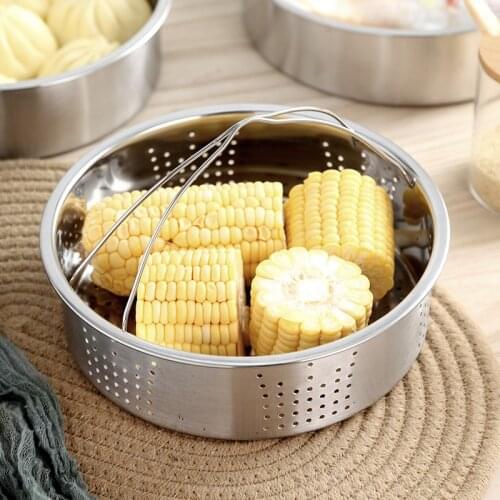 Multifunctional Steamer Basket Steaming Rack For Corn Egg Vegetables Stainless Steel Steamed Buns Steamer Kitchen Cooking Tool