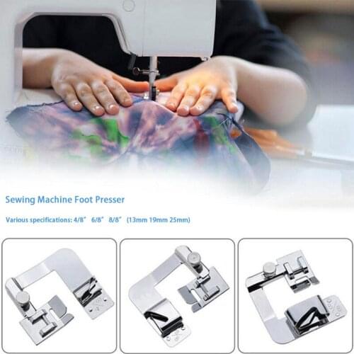 1 / 3pcs Sewing Machine Foot Presser Rolled Hem Feet Domestic Sewing Machine 4/8 8/8 6/8 for Low Shank Sewing Machine Accessorie