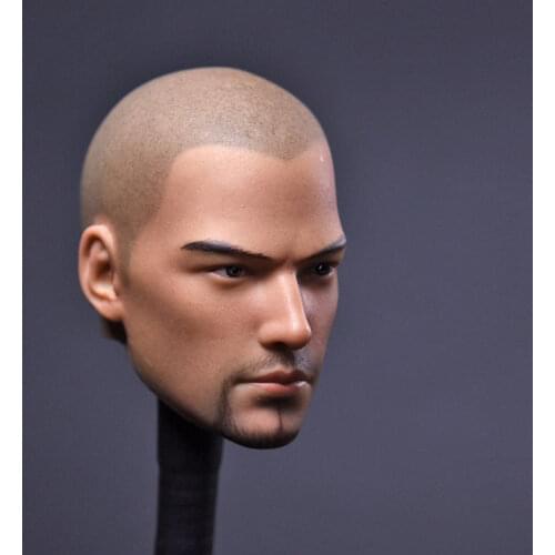 1/6th Fighting God Holy Monk Beard Version Male Head Sculpt Model For Mens Body