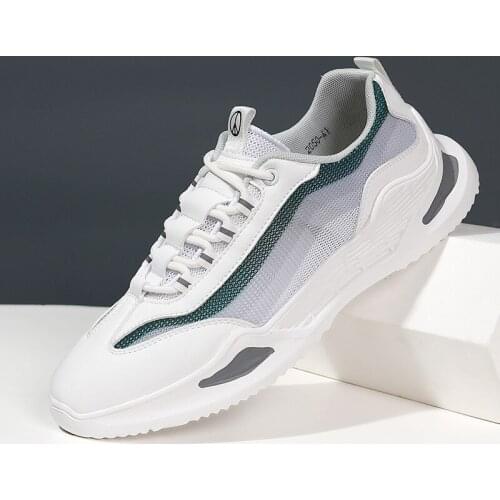 Men Contrasting Color Sports Shoes Breathable Mesh Shoes Casual Shoes Trendy Travel Shoes Comfortable Fabric Platform Shoes