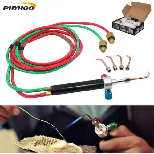 Soldering Cutting Torch Mini Welding Torch Little Smith Gas Torch Jewelry Tools 1 Set with 5 Tips