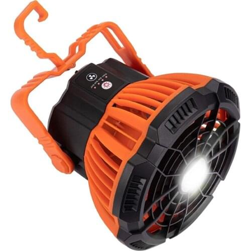 Camping Fan with LED Lantern,Portable Tent Fan with Hanging Hook,Rechargeable USB Personal Desk Fan for Home, Outdoor