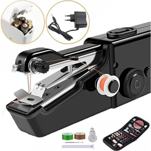 Portable Mini Sewing Machine Electric Stitch Mending Clothes Machine Cordless Household Tool Fabric Clothing Kids Cloth