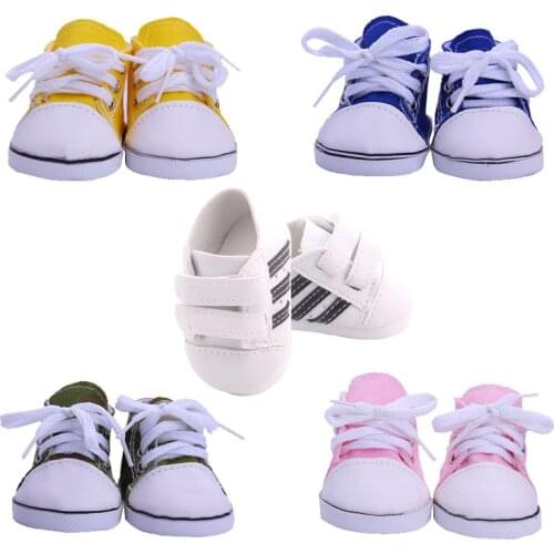 Doll 14 Styles Sport Casual Canvas Shoes 18 Inch American&43Cm Born Baby,Generation,Russian DIY Toy Birthday Girls Gift