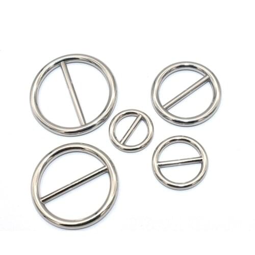Silver Slide Round Buckles O Rings Metal Buckle O Ring Leather Craft for Backpacks Luggage Clothes Bag Webbing Belt Accessories
