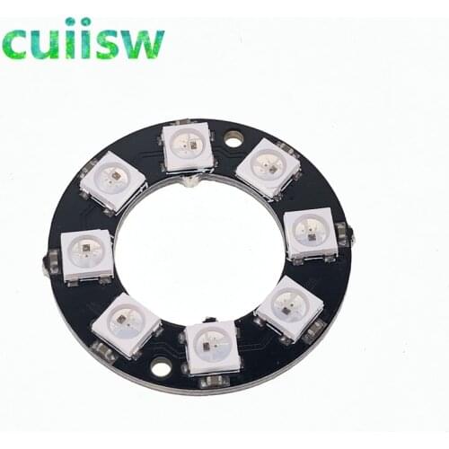 10PCS 8 Bits RGB LED Ring - 8 x WS2812 5050 RGB LED with Integrated Drivers LED Breakout cuiisw compatible