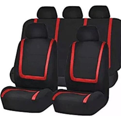 Universal Car Seat Cushion Non-Rolling Up Vehicle Breathable Faux Leather Car Comfortable Non-Slide Stitching Color Seat Cover 9