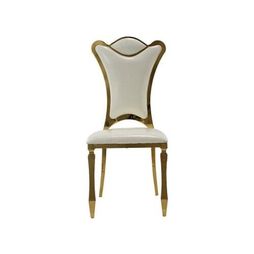ChinaFurniture processing and production factory modern light luxury leather dinner chair Stainless Steel foot