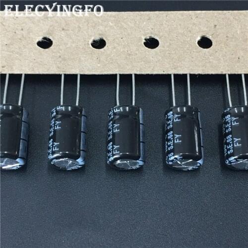 10pcs 47uF 100V47UF SUNCON(SANYO) FY series 8x12mm 100V47uF Aluminum Electrolytic Capacitor