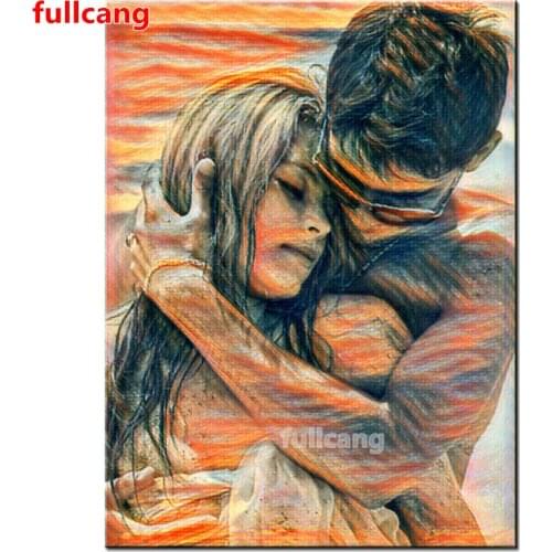100% Full Round 5D DIY Diamond Painting Lover Hug Embroidery Rhinestone pictures Diamond Painting Cross Stitch Mosaic JX2131