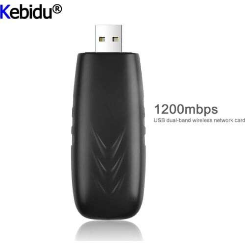 1200Mbps Mini USB Wifi Adapter Network Lan Card For PC Wifi Dongle Dual Band 2.4G&5G Wireless Wi-Fi Receiver Desktop Laptop