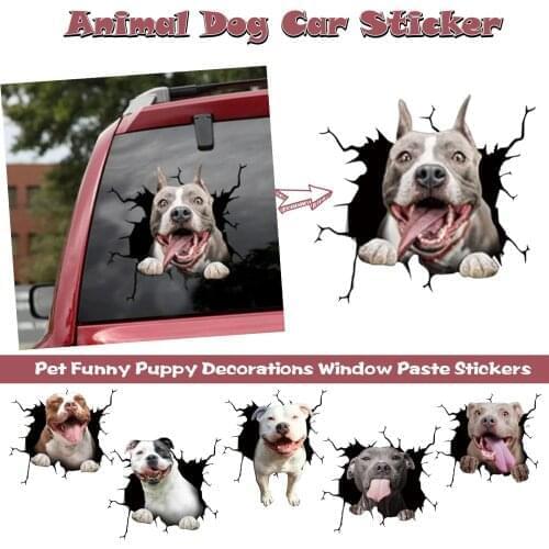 26x26cm Animal Dog Car Sticker Pet Vinyl Decal Funny Puppy Decorations Window Paste Stickers Decorative Films Wall Stickers