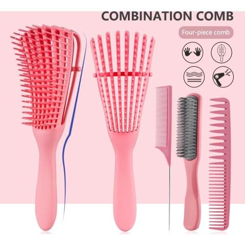 New Arrival Hair Comb Brush Set For Women Home Use Brush Hair Anti Pain Demelante Beauty Salon Hairdressing Supplies