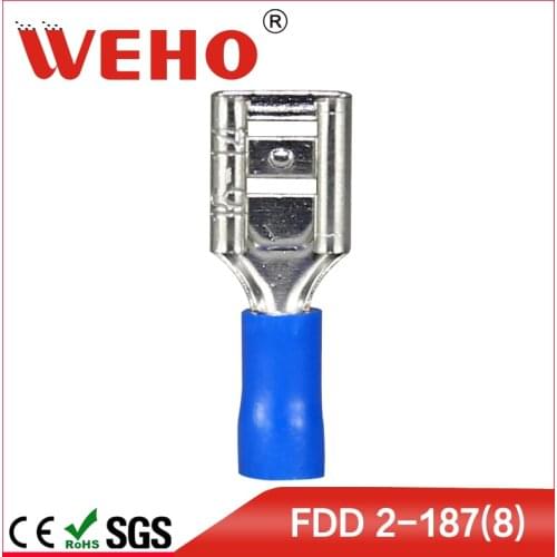 FDD2-187(8) 1000pcs/pack free shipping FDD Tenergy quick wire insulated crimp terminals