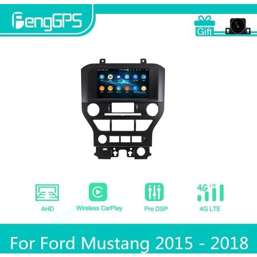 For Ford Mustang 2015 - 2018 Android Car Radio Stereo Multimedia Player 2 Din Autoradio GPS Navigation PX6 Unit Screen Display