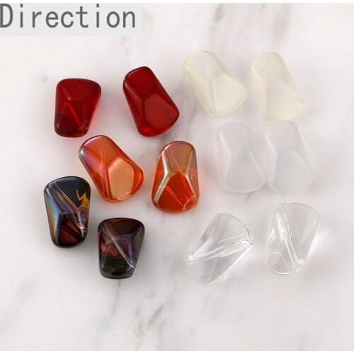 Crystal Glass Irregular Shaped Straight Hole Beads diy Earrings Bracelets Necklaces Beaded Handmade Material Accessories