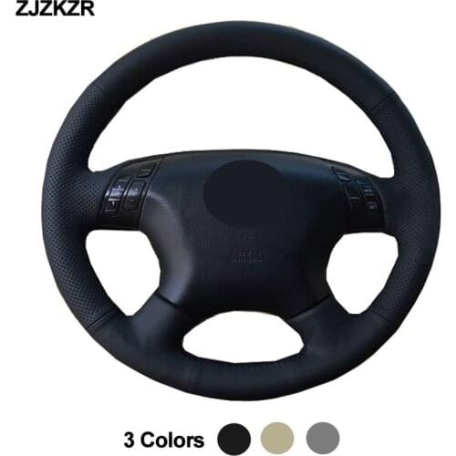 Auto Car Steering-Wheel Cover Hand Sewing Wrap Volant For Honda Accord 7 2003 2004 2005 2006 2007 Odyssey 2005 - 2010(4 spokes)