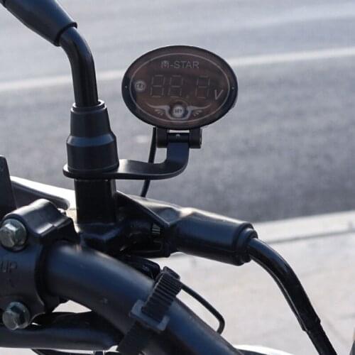 Digital Voltmeter DC 9V to 24V Digital Voltmeter Voltage Panel Meter Red/Blue/Green/White/Purple LED Motorcycle Accessor G99F