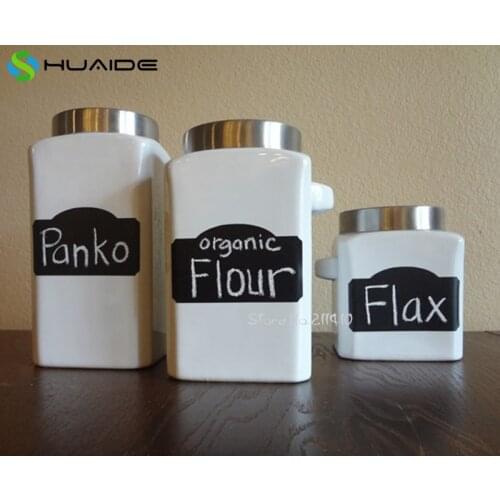 24pcs/set Market Style Chalkboard Labels, Mason Jar Labels, Kitchen Labels, Chalkboard Stickers 3.5x2.5inch Wall Decal A642
