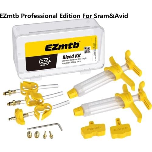 EZmtb Bicycle Hydraulic Brake Disc Brake Oil Bleed Professional Edition Kit For SRAM&Avid Series MTB Road Bike Brake Repair Tool
