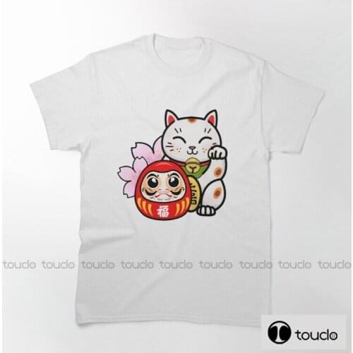 New Luck And Fortune Cotton Shirt Printed Tee Short Sleeves Casual T-Shirt For Men Unisex womens white shirt