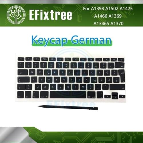 10 SetS Keys German Keyboard For Macbook Pro Air 13'' 15'' A1370 A1465 A1466 A1369 A1425 A1398 A1502 Key Caps Keycaps 2010-2015