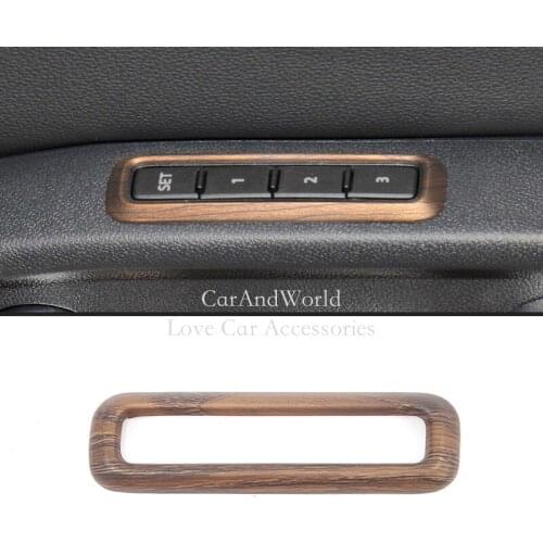 For Volkswagen VW Teramont Atlas 2017 2018 2019 Car Main Driver Seat Memory Switch Button Cover Trims ABS Chrome Accessories