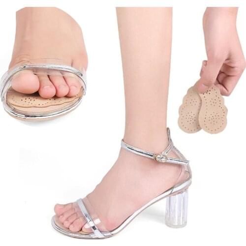 Premium Leather Non-slip Insoles Sandals Sticker High Heel Shoes Women Foot Self-adhesive Patch Cushion Forefoot Gel Pads