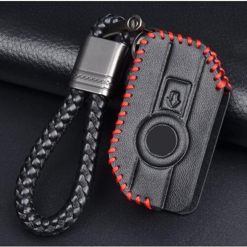 Leather Key Cover Shell Fob Case Skin Holder For BMW Motorcycle F750GS F850GS K1600GT R1200GS LC ADV R1250GS ADV